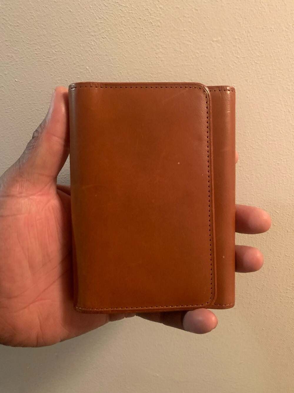 Coach Vintage Brown Leather Trifold Wallet